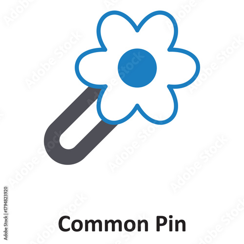Hair pin Vector Icon which can easily modify or edit