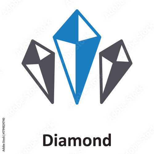 Diamond Vector Icon which can easily modify or edit