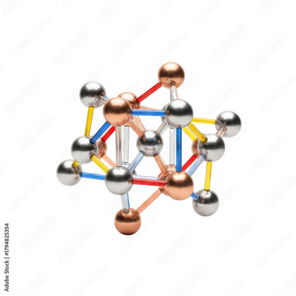 Obraz premium Molecular Model Kit with Colorful Atoms and Bonds for Chemistry Learning