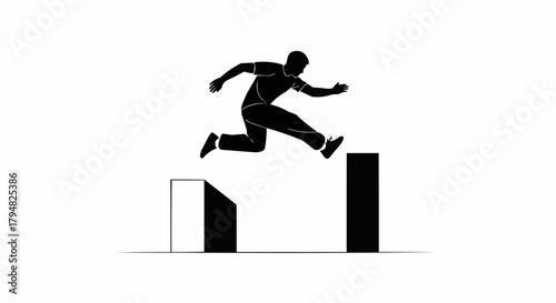 silhouette of man jumping