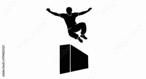 man jumping on the air