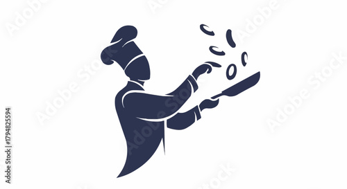 silhouette of a chef