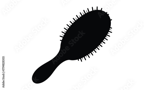 Hair brush silhouette for styling and grooming hair vector art