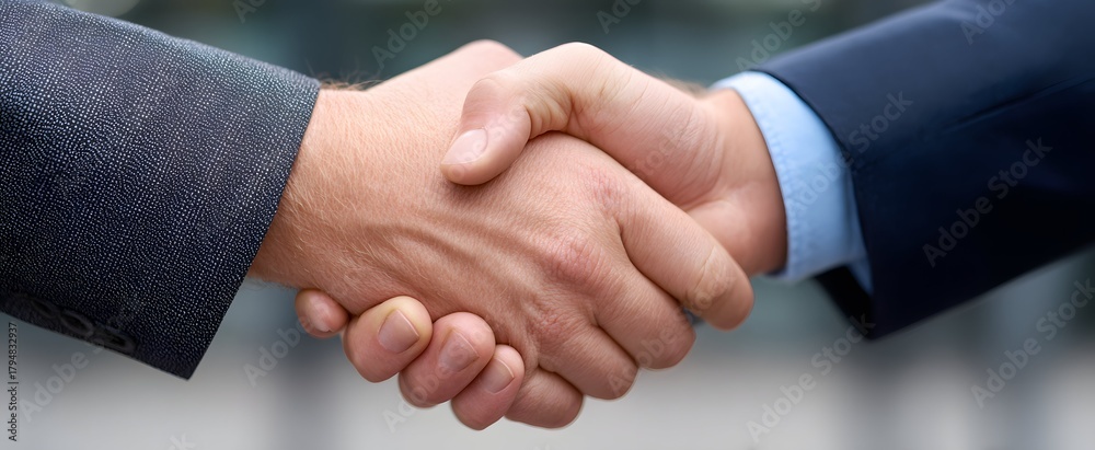 Obraz premium The handshake shows a great deal made between friends or colleagues in business.