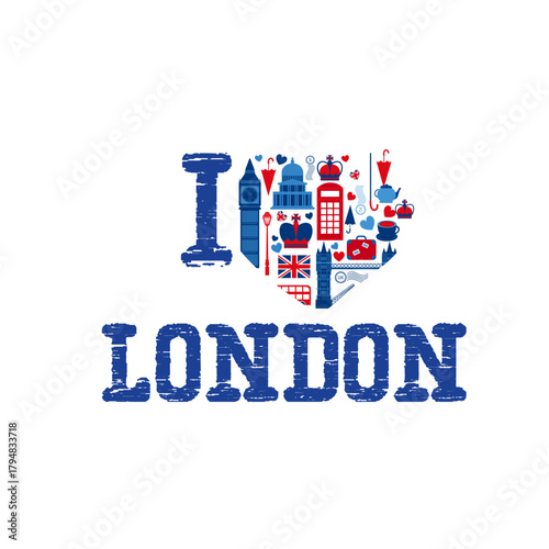 i love london vector illustration t shirt design and logo concept design 