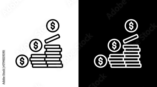 High Yield  White Icon Set Design