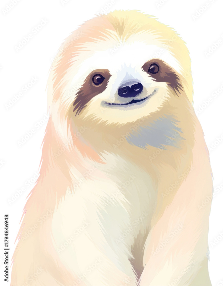 Naklejka premium PNG Sloth animal mammal pomeranian.
