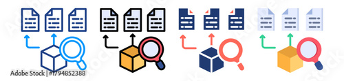 Predictive Modeling Icon Sheet Multiple Style Collection 