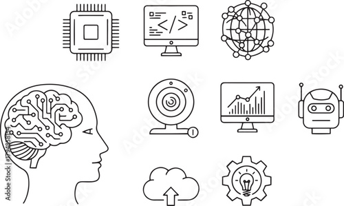 Detailed illustration of various fly species profiles in a scientific or educational context