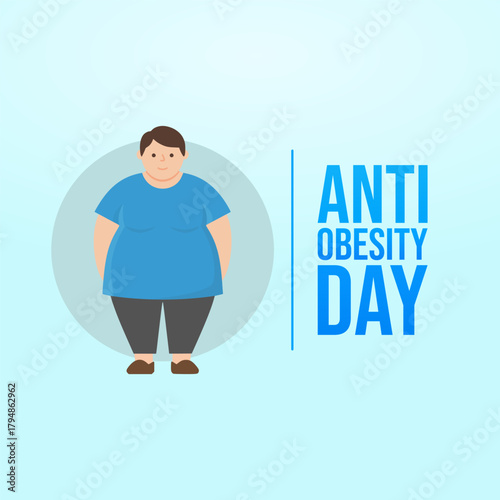 Vector graphic of Anti Obesity Day for Anti Obesity Day celebration.