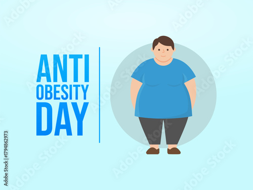 Vector graphic of Anti Obesity Day for Anti Obesity Day celebration.