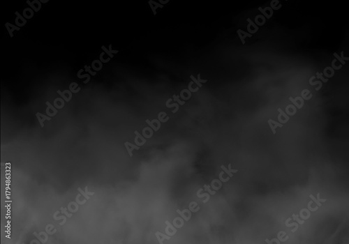 Fotografie Dark abstract background with mystic grey smoke or fog texture creating an atmos