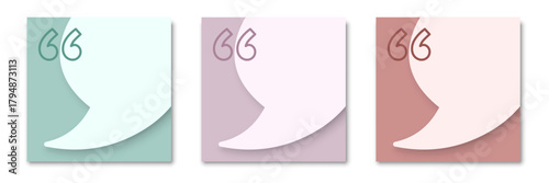 Blank speech bubble template set collection in flat style. Bubble with quote vector illustration on isolated background. Dialogue frame sign business concept.