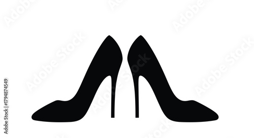 Elegant black high heel shoes a symbol of fashion and feminine empowerment.