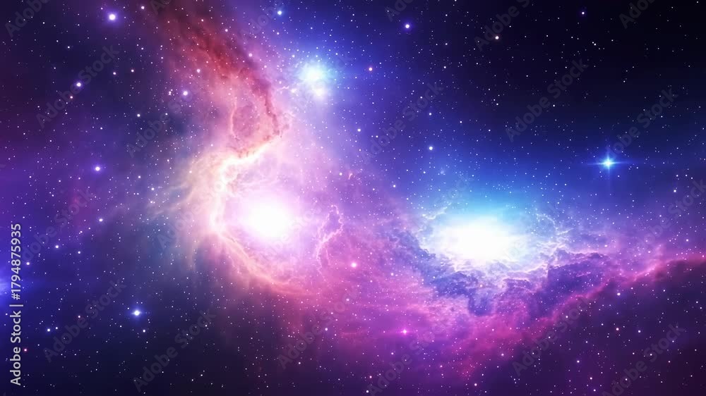 Cosmic Symphony - A Vibrant Nebula Dance in the Depths of Space.