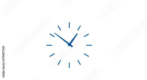 Clock showing 5 o'clock time silhouette

