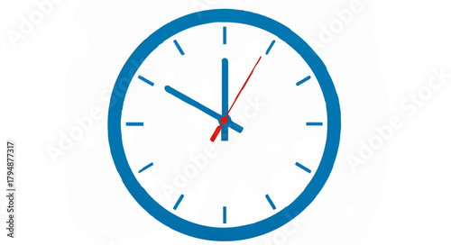 Clock showing 5 o'clock time silhouette

