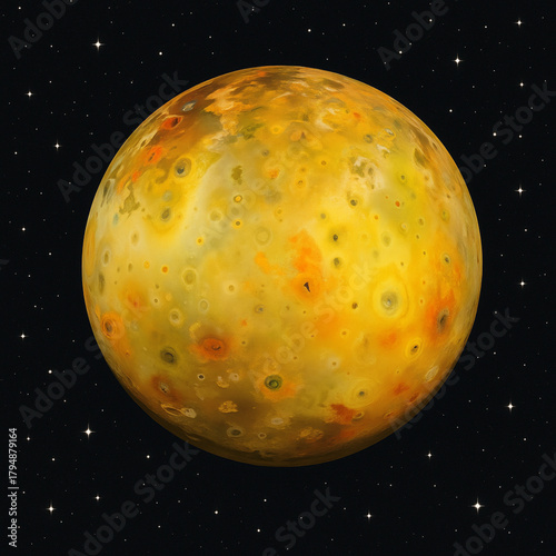 Vector Illustration of Jupiter's IO