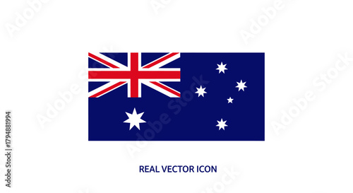 The Australian flag, featuring the Union Jack and Southern Cross, displayed on a white background.