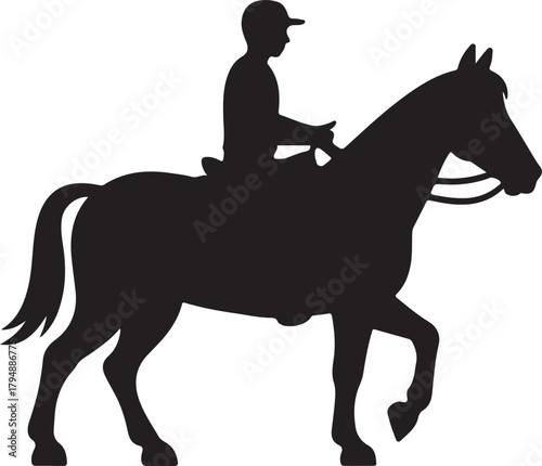 Person riding horse silhouette icon