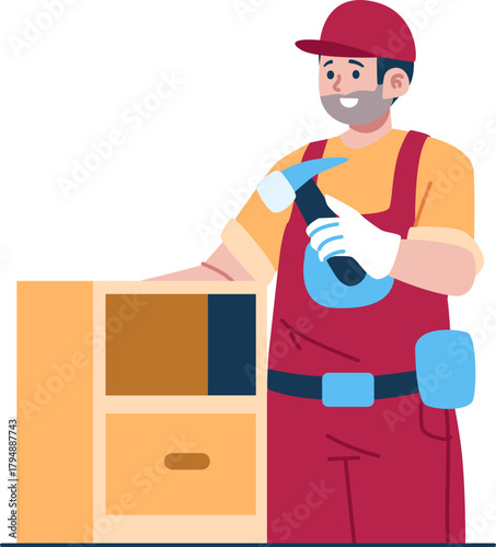 interior technician character illustration