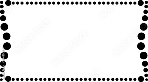 A clean, minimal frame featuring evenly spaced dotted borders, creating a soft decorative outline ideal for modern layouts, invitations, labels, or elegant graphic elements.