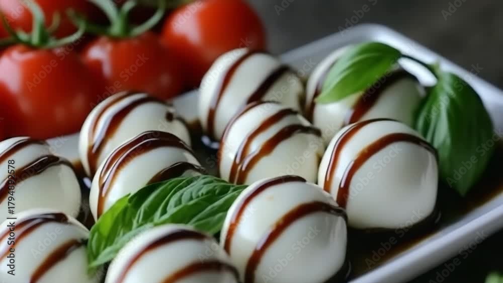 Enjoying Gen Turbo flyby with delicious mozzarella, fresh tomatoes, and a drizzle of balsamic reduction