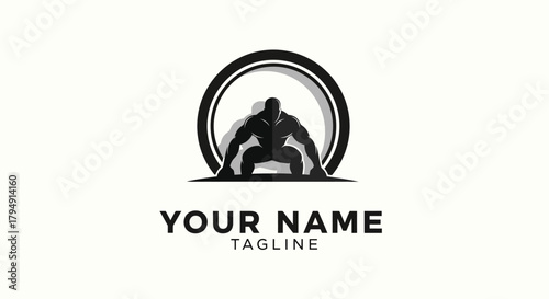 Powerful Gorilla Silhouette Logo Design for Strength and Fitness Brands.
