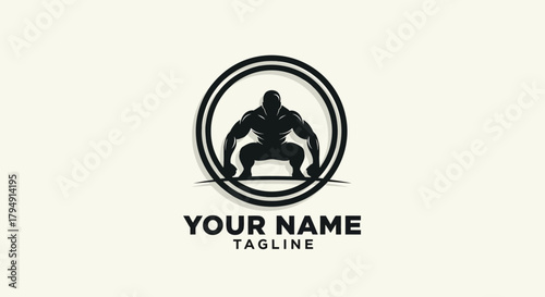 Powerful Gorilla Silhouette Logo Design for Strength and Fitness Brands.
