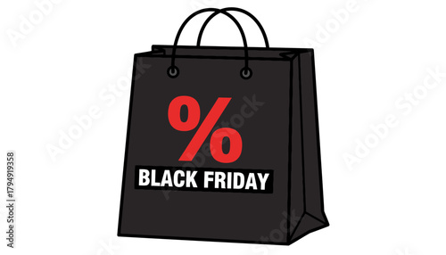 Black Friday Shopping Bag Icon