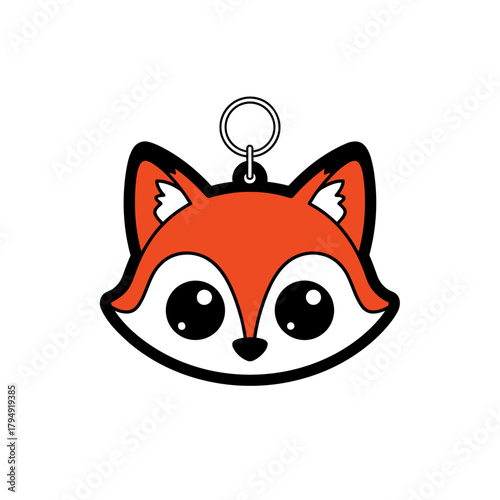 Cartoon Fox Keychain