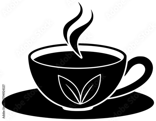 mint illustration green silhouette tea logo leaf icon herb outline fresh herbal healthy nature organic plant natural aroma peppermint shape women vector graphic background