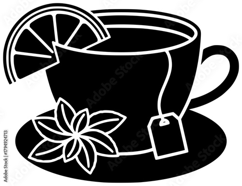 mint illustration green silhouette tea logo leaf icon herb outline fresh herbal healthy nature organic plant natural aroma peppermint shape women vector graphic background