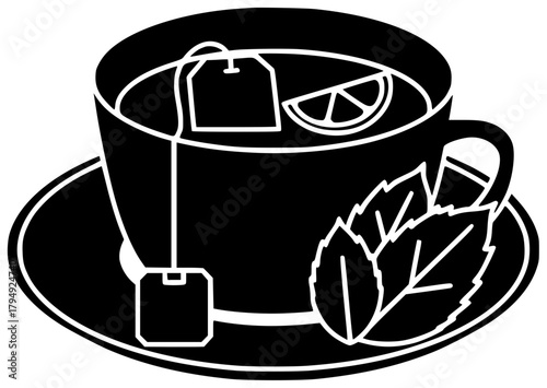 mint illustration green silhouette tea logo leaf icon herb outline fresh herbal healthy nature organic plant natural aroma peppermint shape women vector graphic background