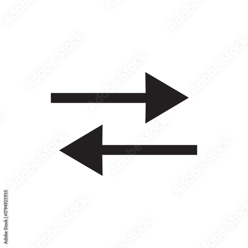 Two opposing arrows, one pointing right and one pointing left