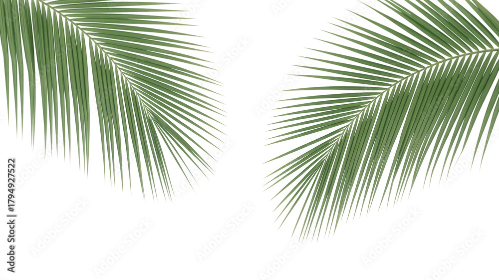 Obraz premium Two palm fronds