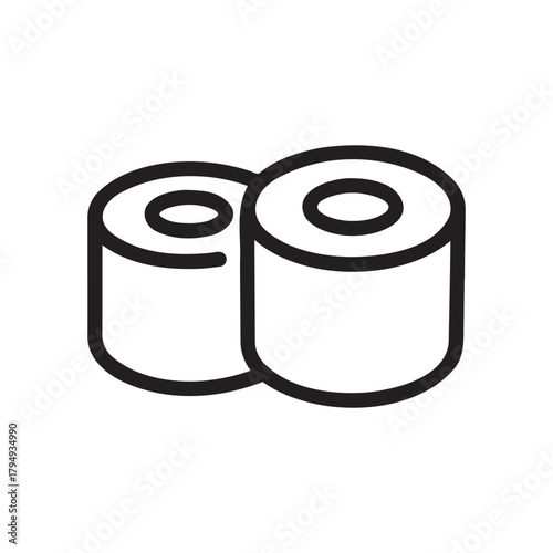 Two sushi rolls icon