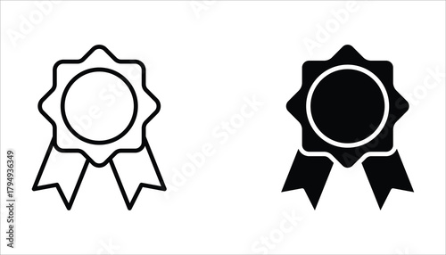 medal icon set. editable icons, can be used in UI and web design, Flat illustration of vector icon on white background.