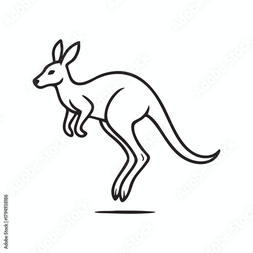 Kangaroo jumping vector art