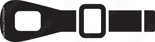 Seat belt icon isolated. Vector Black silhouettes. with white background