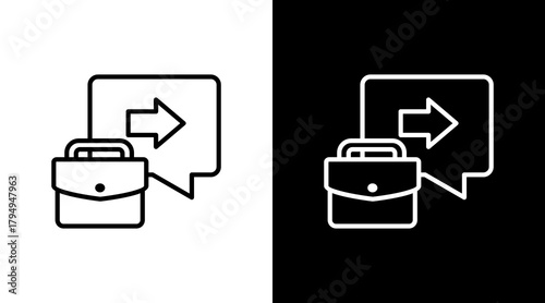 Career Guidance White Icon Set Design
