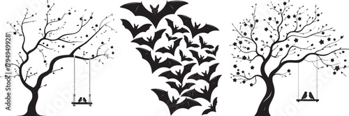 Whimsical animals expressing love and affection