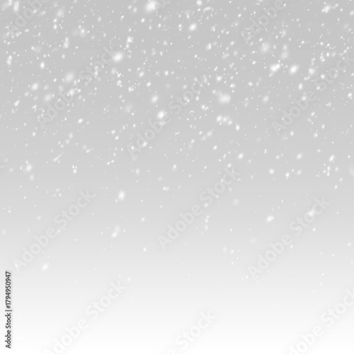 White blizzard snow with bokeh blur and icy flakes PNG weather background 9:16 