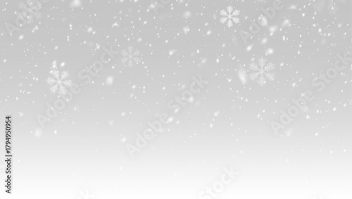 White blizzard snow with bokeh blur and icy flakes PNG weather background 9:16 