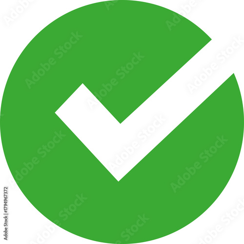 Green check mark in filled circle