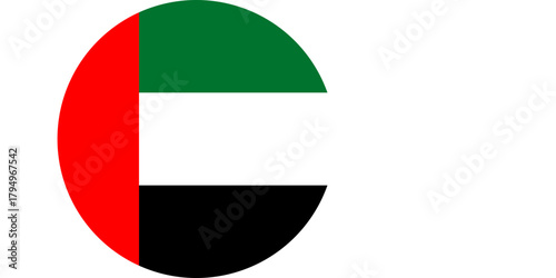 Round icon of United Arab Emirates flag
