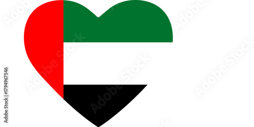 Heart icon with United Arab Emirates flag