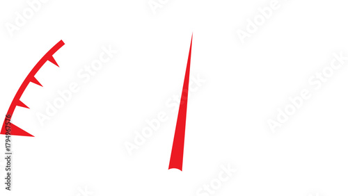 Half full gas gauge indicator icon