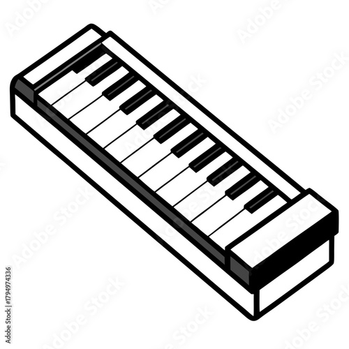 piano keys vector illustration
