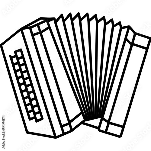 accordion isolated on white background